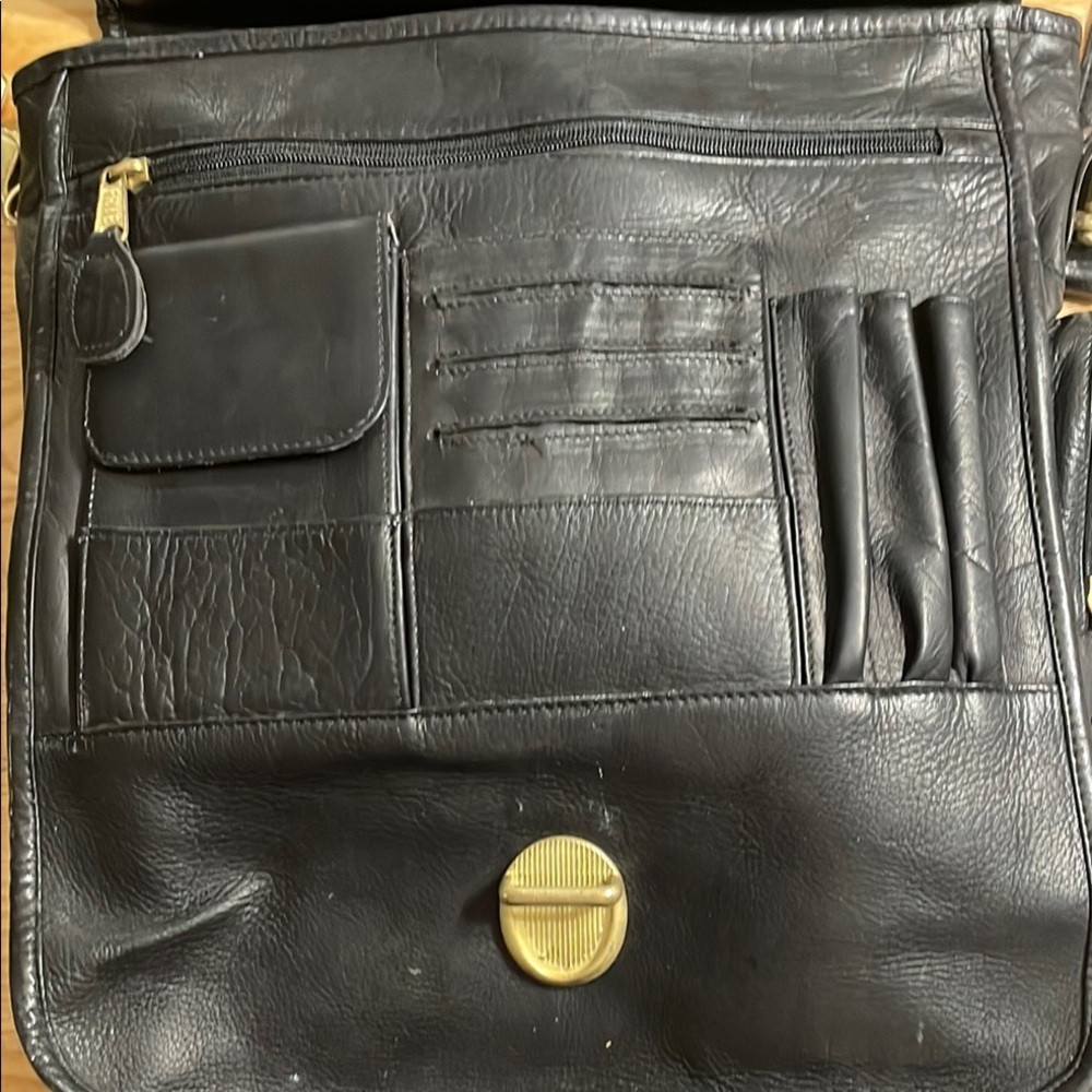 Vintage Frye Black Leather Bag - Picture 3 of 7